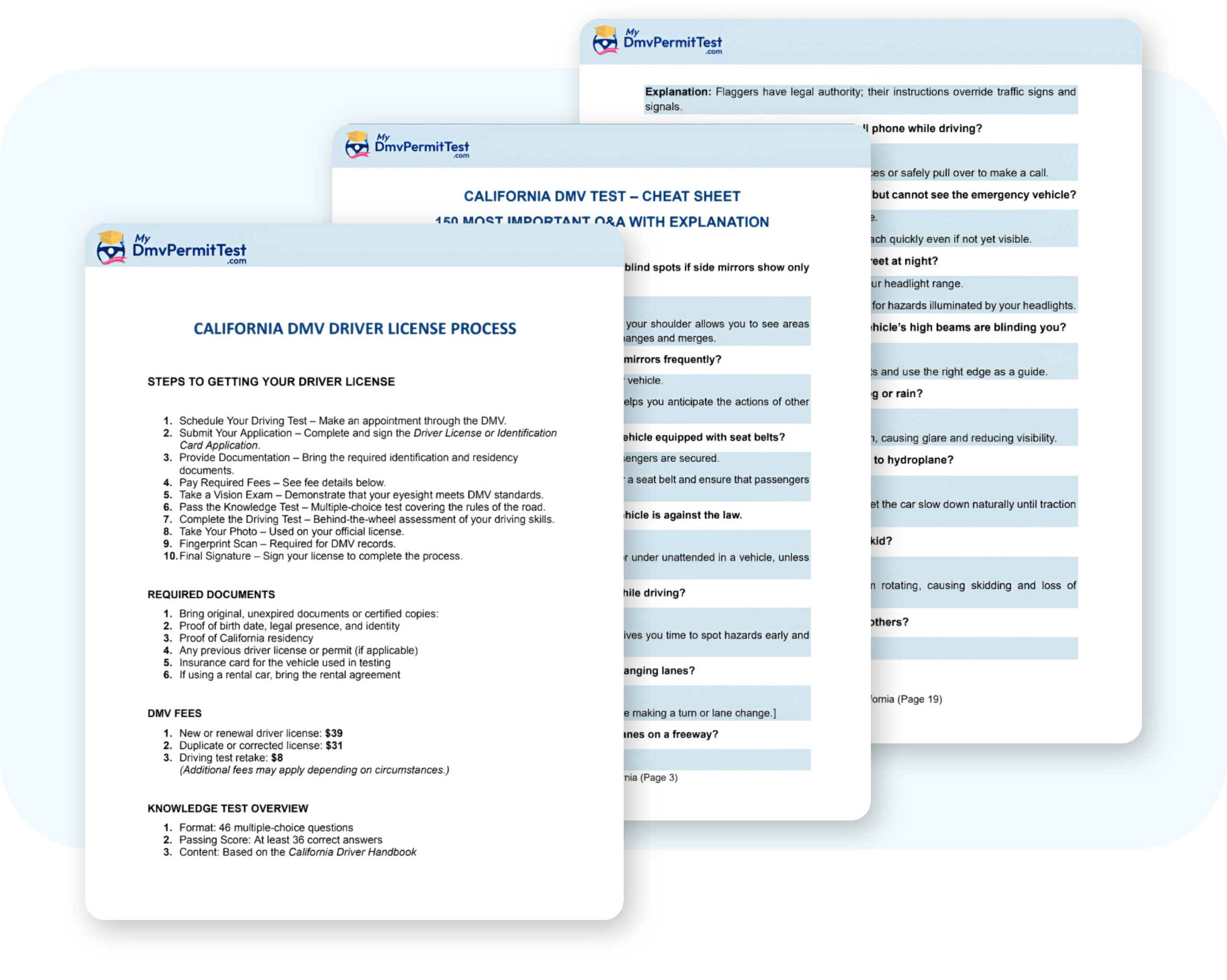 DMV Cheat Sheet
